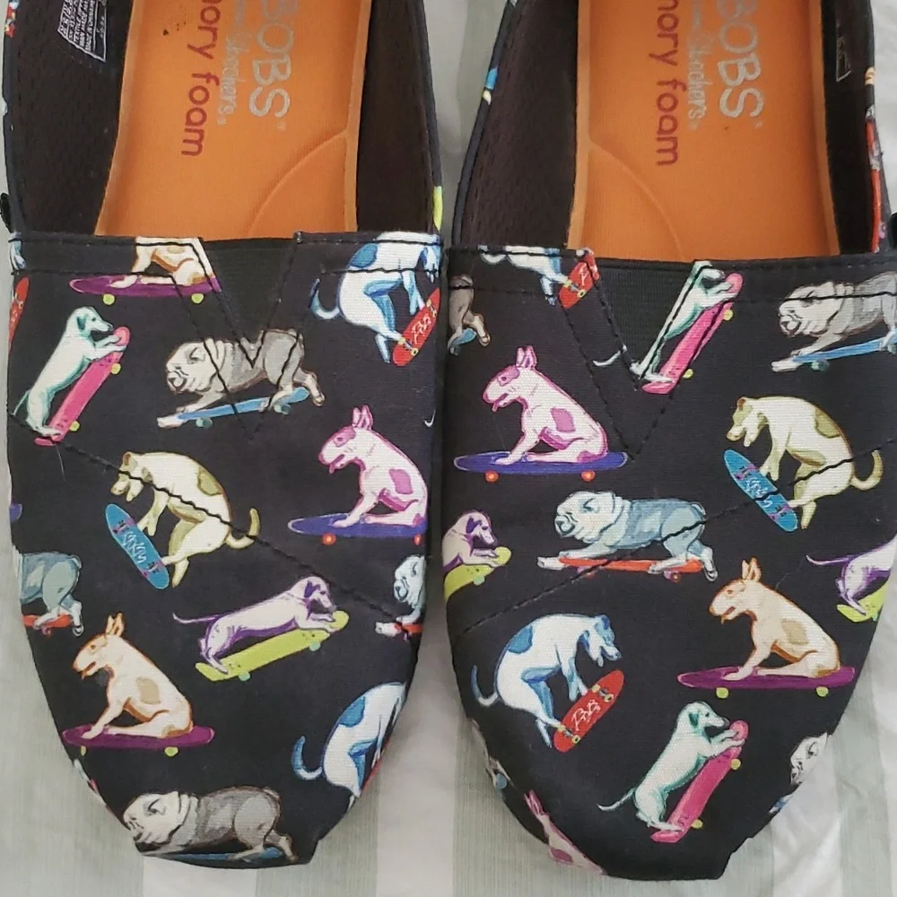 BOBS Dogs Skateboarding Slip-ons Sz 6.5 - Picture 7 of 8